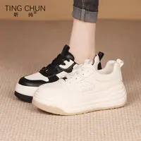 听纯18251秋季新款2025百搭休闲鞋复古系带低帮女鞋真皮软底单鞋