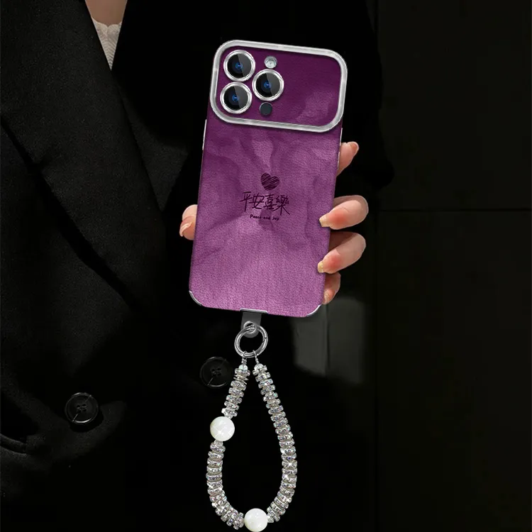 平安喜乐适用苹果vivo华为oppo小米iPhone17大视窗羊皮全包手机壳