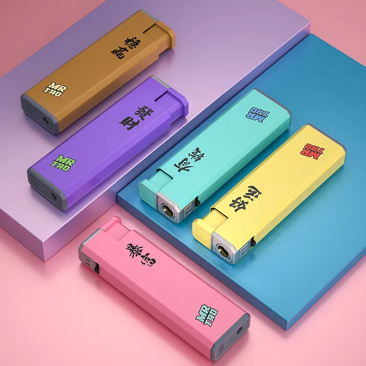 新款金属防风耐用加厚蓝焰直冲创意个性高档打火机