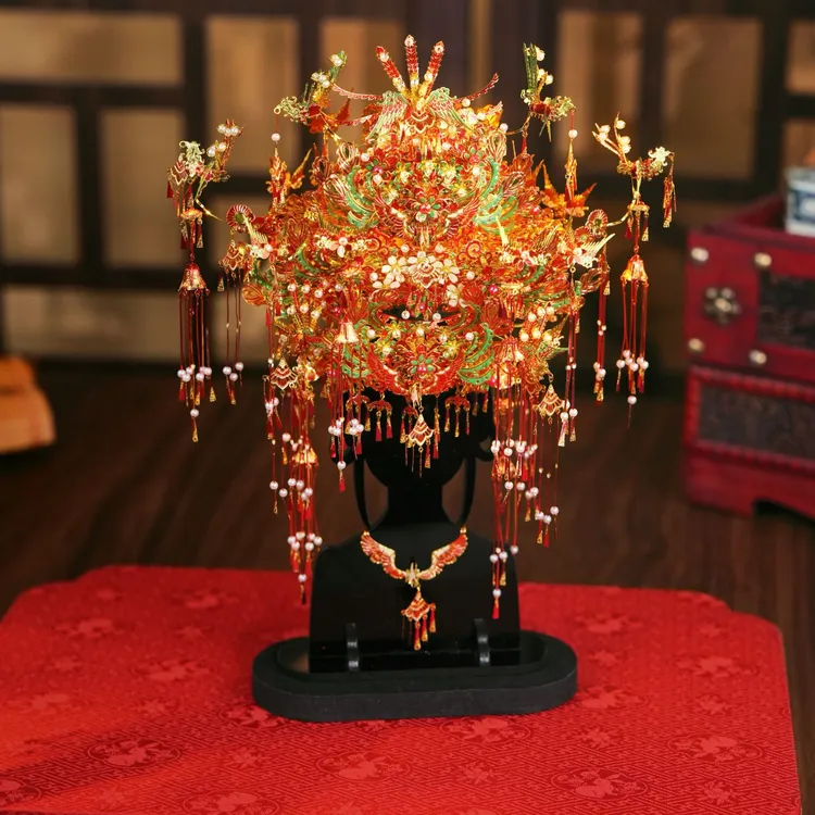 拼酷山海经凤冠系列十二凤仪冠3D立体拼图模型结婚礼物送女友