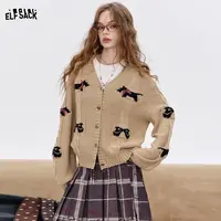 6048【金拐子】妖精的口袋复古小狗针织开衫女2025年秋季穿搭新款
