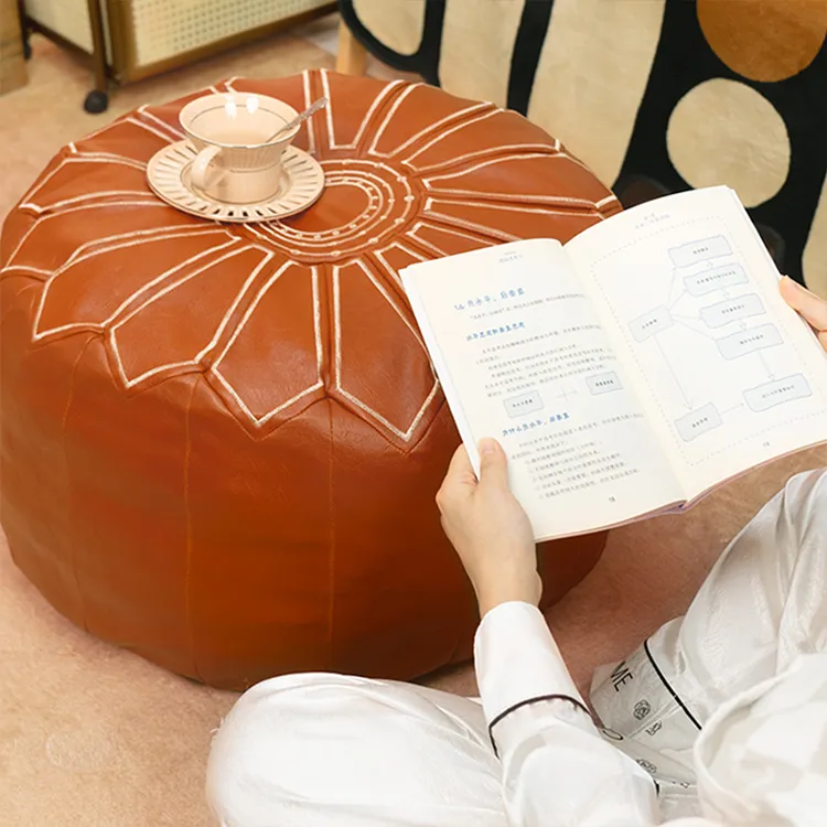 摩洛哥风格坐垫轻奢风坐墩地上蒲团坐垫复古榻榻米坐垫免洗可收纳