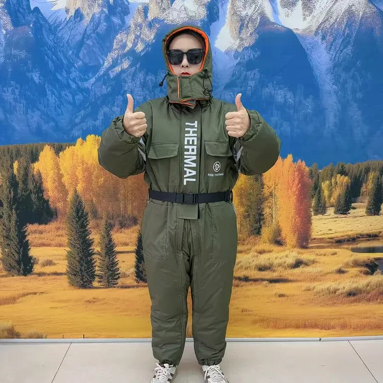 2025年新款加绒加厚防风防雨保暖特厚棉裤套装J