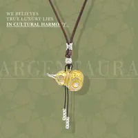 吊坠足银 银卷风Argentaura | 描金福禄寿葫芦吊坠古法精工坠链