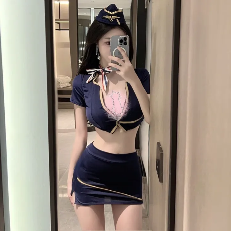 显瘦内衣女士真人性感包臀裙空姐制服秘书OL套装气质时尚