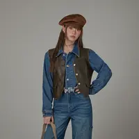 C015【金拐子专属】CHUU个性V领休闲风设计无袖马夹-F