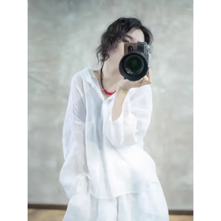 2025春夏季上新苎麻简约连帽宽松舒适遮肉开衫