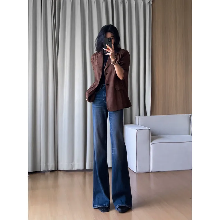 灰灰丨牛仔裤女性感风复古仙女风显瘦牛仔裤女款爆款2025新款