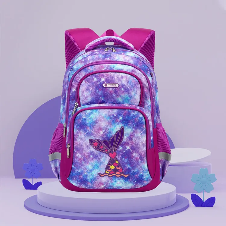 外贸货源小学生书包三到六年级独角兽亚马逊大容量护脊儿童背包