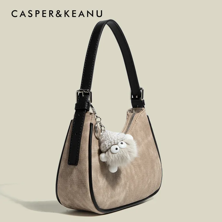 CASPER&KEANU小众月牙包腋下包女式2025新款高级感轻奢单肩斜挎包