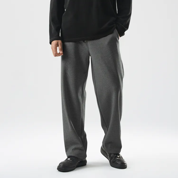 BD.POWER UP+春季斜纹直筒裤男简约宽松休闲运动长裤男百搭