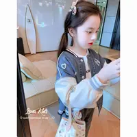 MOANA【高级感气质闪闪牛仔棒球服】高品质女童牛仔25090503