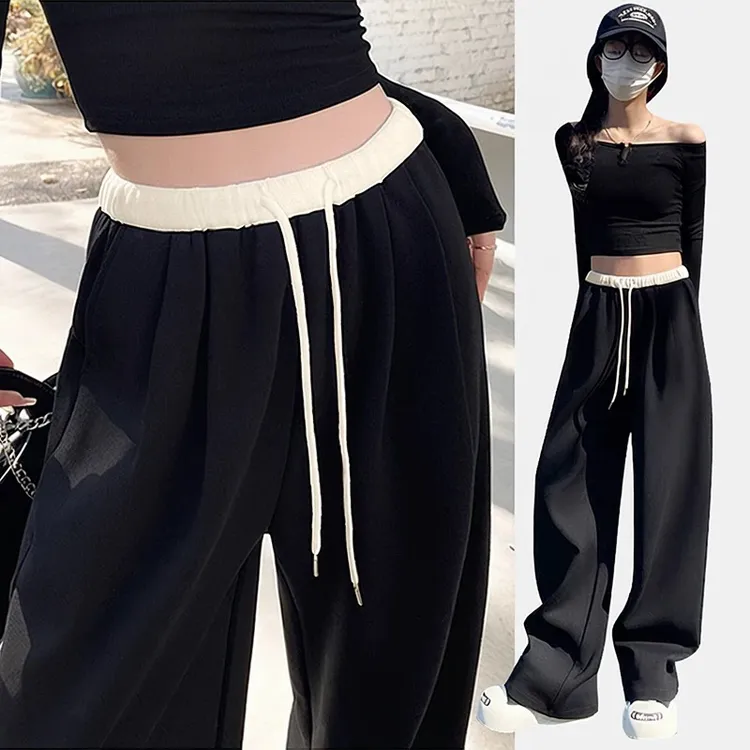 2025新款孕妇阔腿裤休闲春季外穿时尚无托腹加长版显瘦阔腿裤