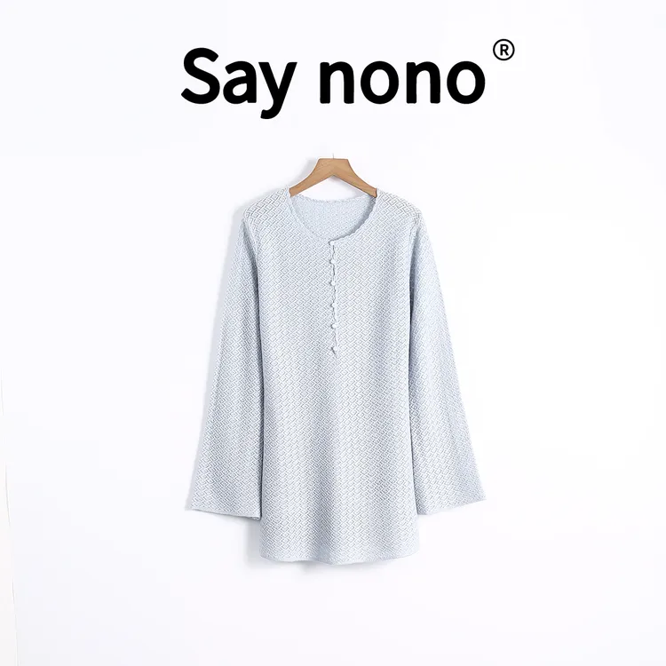 nono│Saynono落英缤纷＿镂空收腰出游短款提花针织裙/SY992522