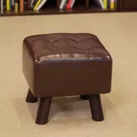 【阿梨】实木凳子软包家用新中式床尾小凳客厅皮凳穿鞋凳