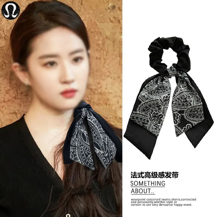 LULU FRIEND明星同款发带丝巾女2025新款法式高级感飘带发带发绳