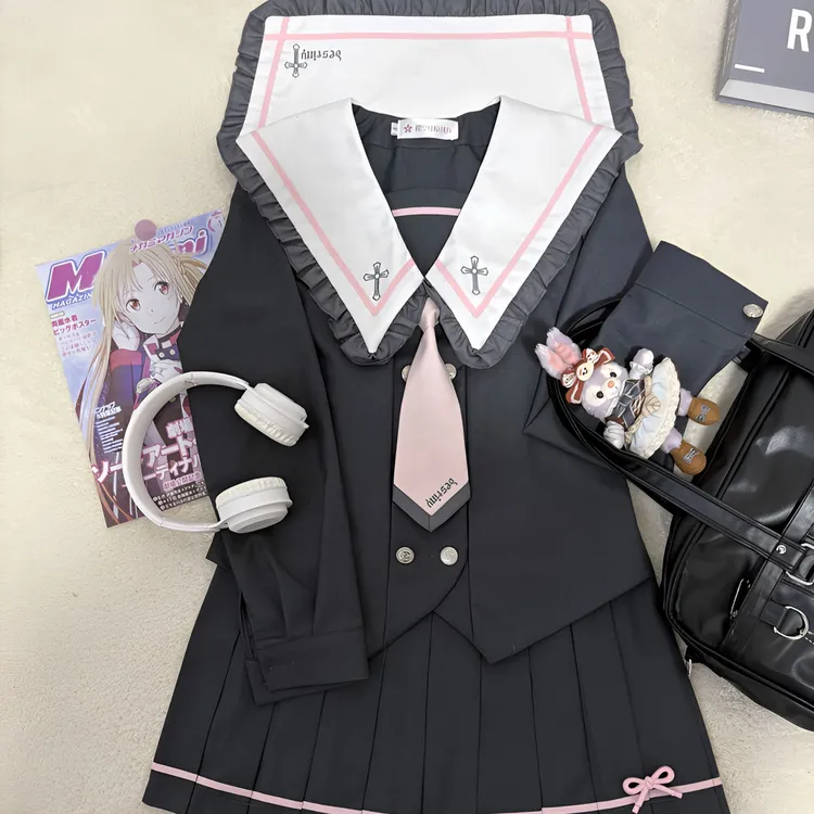 【心动信号】樱空社原创正版jk水手服收腰显瘦格雷系可爱JK制服套装