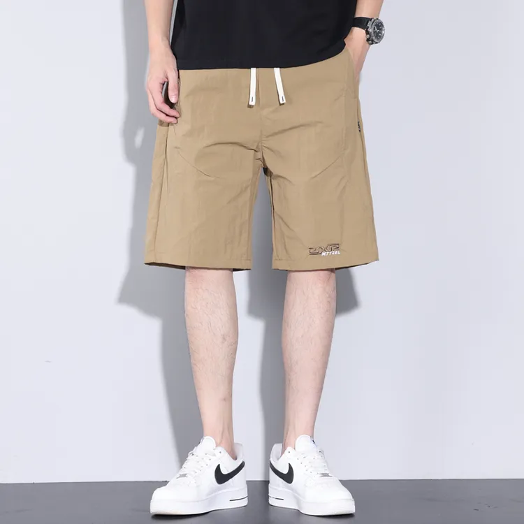 2025夏季新款男士休闲短裤男冰丝速干宽松百搭潮流运动薄款五分裤