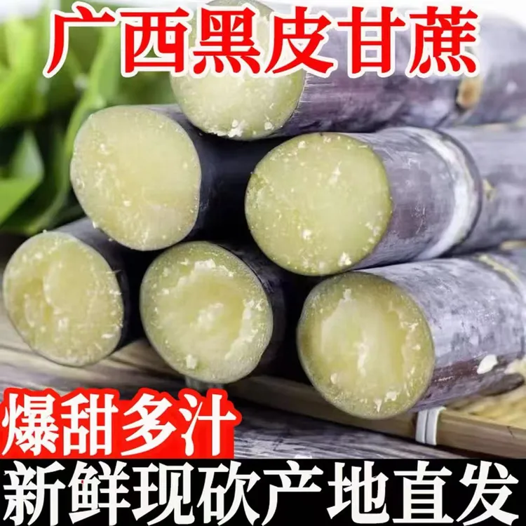 广西黑皮甘蔗应季水果新鲜现砍脆甜多汁整箱包邮
