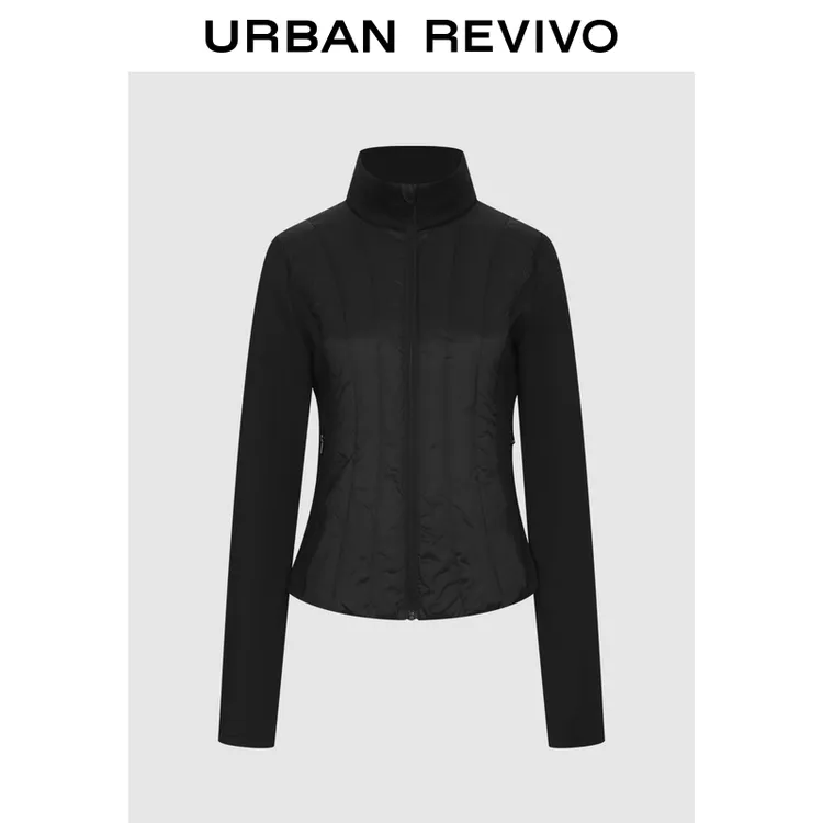 【HOT】UR2025冬季新款女装立领绗缝收腰羽绒服UWJ150055