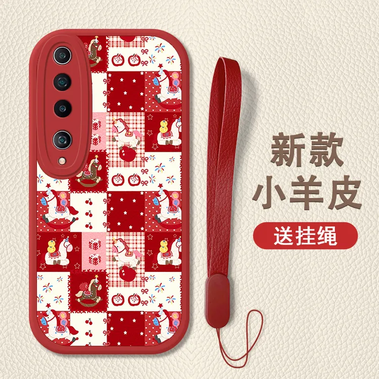 马年款适用小米10手机壳10pro创意软壳小米10青春版小羊皮新年款