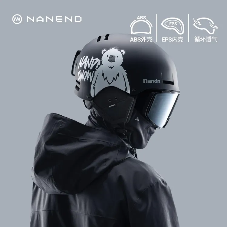南恩NANDN滑雪头盔单双板滑雪装备护具男女保暖srev滑雪头盔