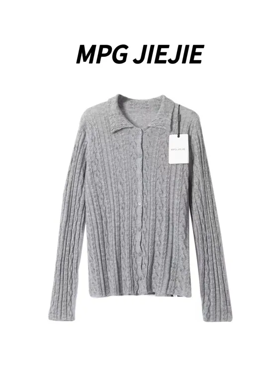 MPG JIEJIE【心动前奏】25早秋绵羊毛polo衫针织衣