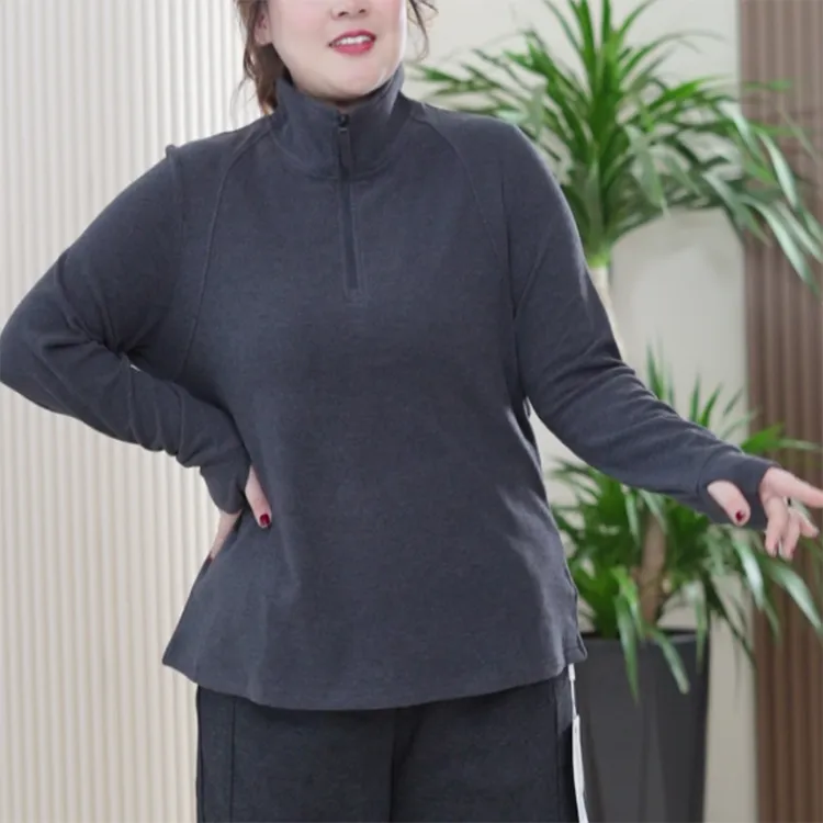 双面高密真德绒立领卫衣暖绒时尚小蛮腰大码显瘦保暖打底衫上衣女