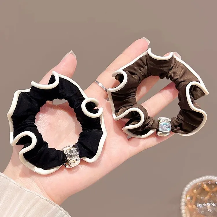 韩国东大门高级感水晶发绳 精致高弹力百搭大肠圈头绳气质女头饰