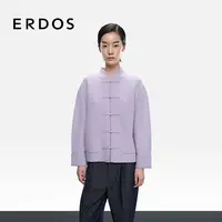 ERDOS 新中式领羊绒双提女士开衫25年早秋新品老钱风保暖上衣外套