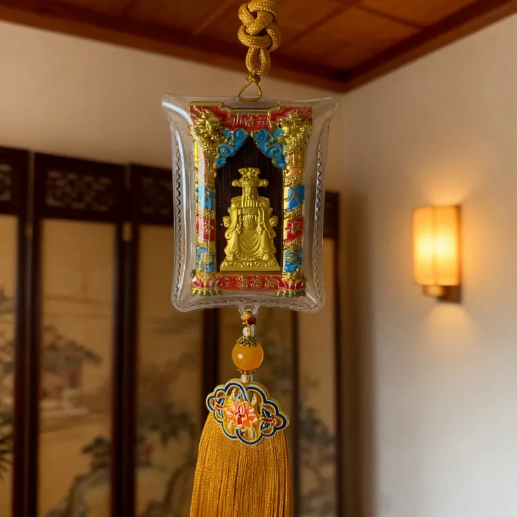 过坛五台五爷心平安车挂门挂内置经书高档车载装饰品汽车挂件