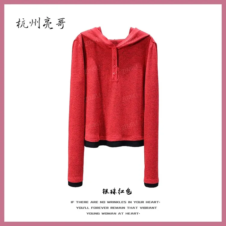 【亮哥欧货女装】冬季磨毛加厚《锦纹》高弹显瘦打底上衣10121-B5