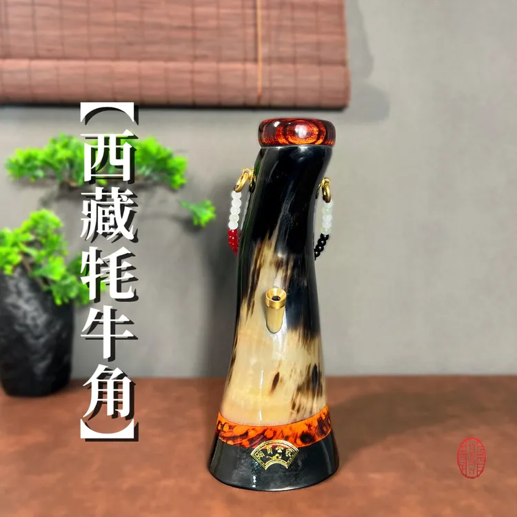高端天然牛角水烟筒手工打磨制作车载便携过滤水烟筒竹子水烟筒