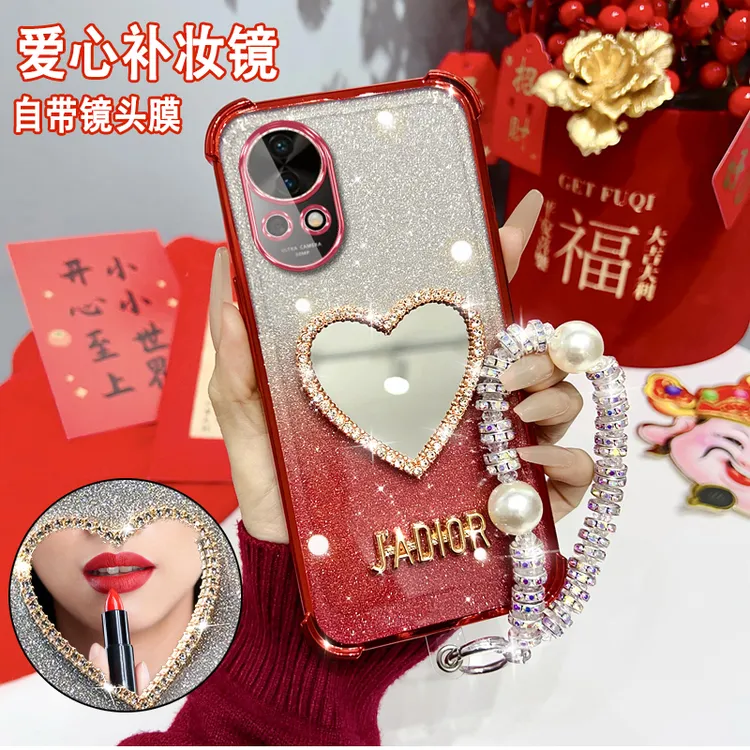 适用华为NOVA13手机壳nova12镜子nova11女款nova10气囊nova9软壳