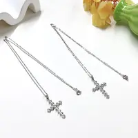 链子925银 【小宝珠宝】19 T00184-S925银莫桑石项链-多样性发一件
