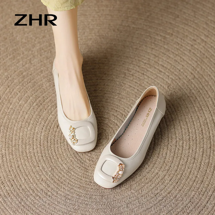 ZHR/则则法式玛丽珍女鞋2025今年流行鞋子秋季浅口单鞋软底妈妈鞋
