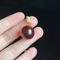 【玉总珠宝】925银缅珀琥珀圆珠-约16mm多样性发一CAN010061