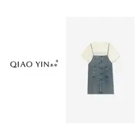 QIAO YIN"连衣裙“时尚休闲夏季春夏宽松设计师拼接QY27364