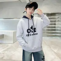 男女秋款长袖上衣连帽卫衣帽衫男女孩洋气中大童衣服潮款亲子装