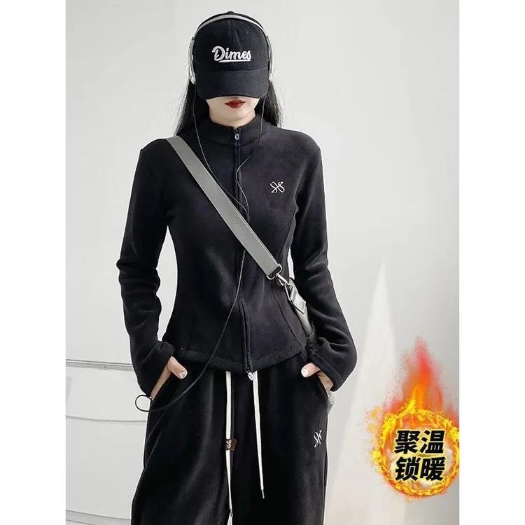 德绒卫衣女2025秋季新款爆款女士内搭打底衫小个子外套秋冬上衣女