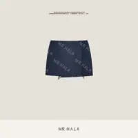 MRHALA 砚居精织水波纹山羊绒围裹式半裙女 LQ31217