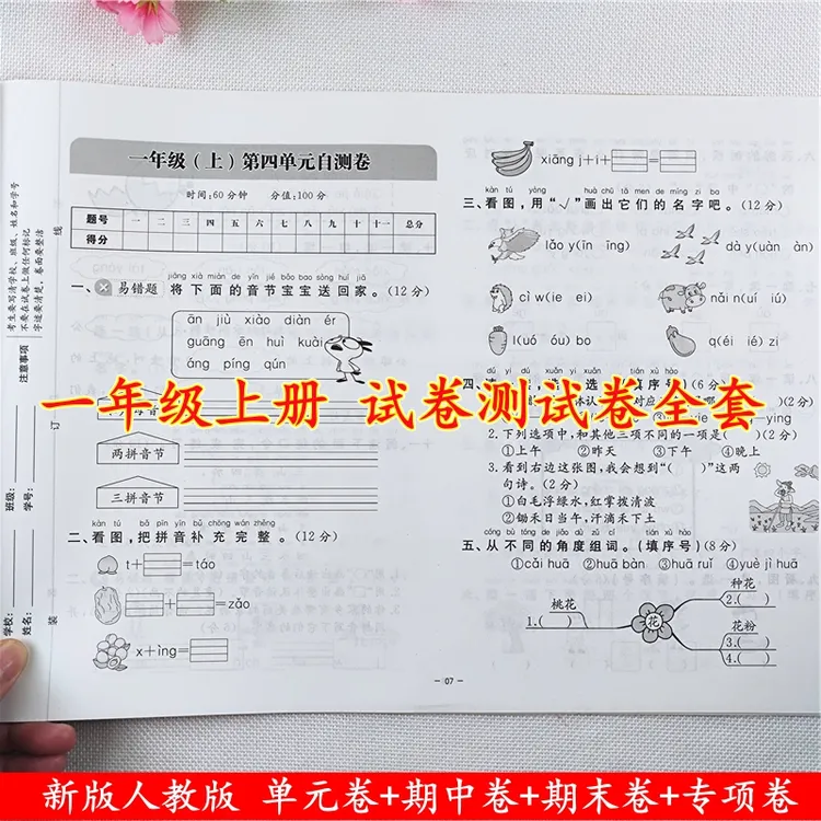 名师教你冲刺期末100分测试卷人教版一年级上册语文同步测试卷子