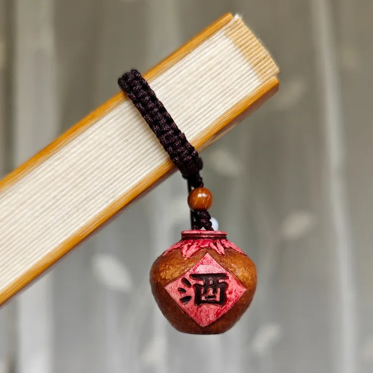 文玩折扇箍扇扣松紧可调节手工编绳diy鹿角根付酒坛扇子吊坠挂件