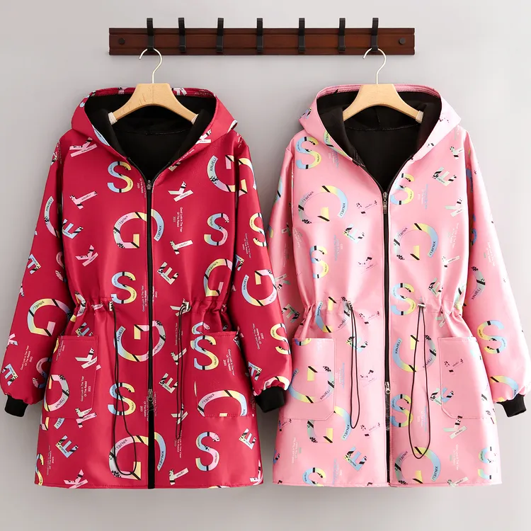 韩版长袖罩衣加绒加厚厨房家用围裙收腰外套餐饮上班专用工作服女