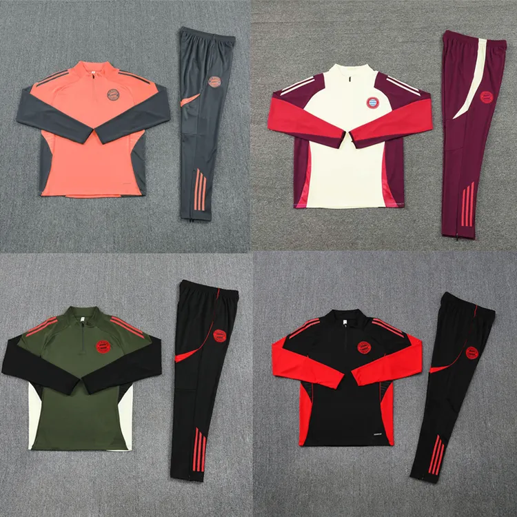 2526拜R长袖训练服凯恩穆勒球衣足球服半拉链成人儿童卫衣套装