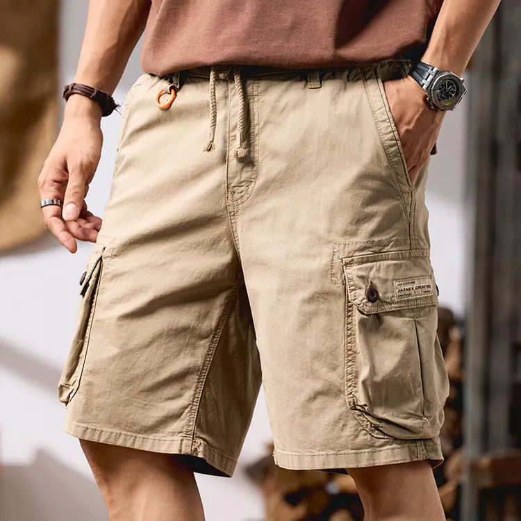 潮掌柜休闲美式复古工装短裤百搭户外休闲五分中腰短裤男青春流行