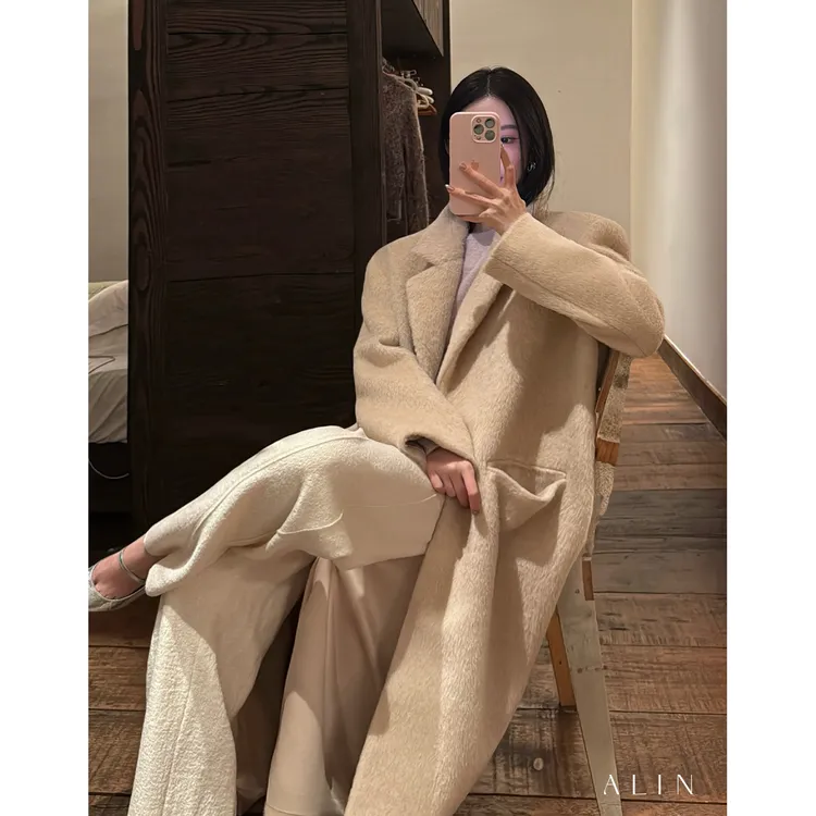 阿琳ALIN【秋笙】苏利澳洲羊毛大衣女冬季气质百搭毛呢外套AL5HBD13