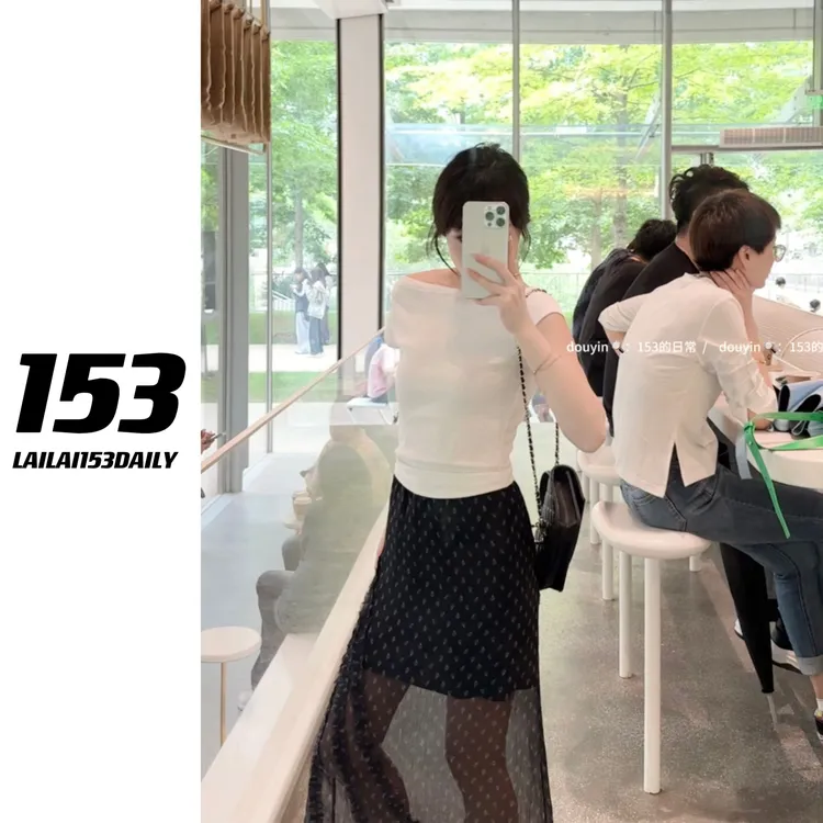 【153的日常】超Q弹两穿上衣显瘦休闲百搭夏季设计感25XT682