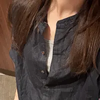 单宁少女假两件牛仔衬衫
