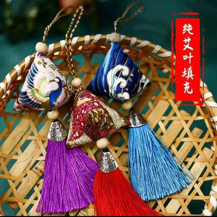 【拍一发五】香包艾草粽子香囊挂件风然包手工缝制随身包商品图